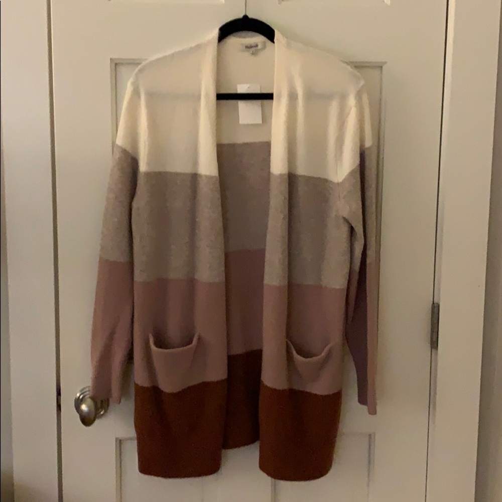 Madewell Ryder Stripe Cardigan Sweater